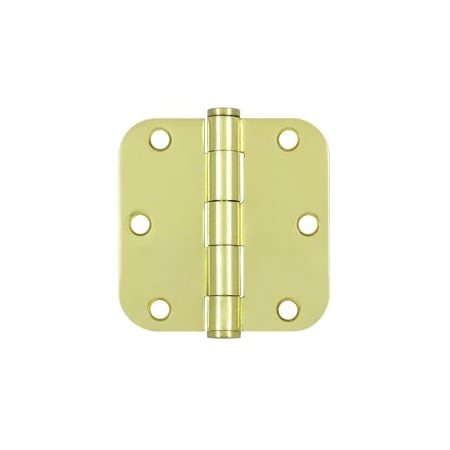 Deltana S35R5HD Heavy Duty 5/8 Radius Hinge Polished Brass, 10PK S35R5HD3-XCP10